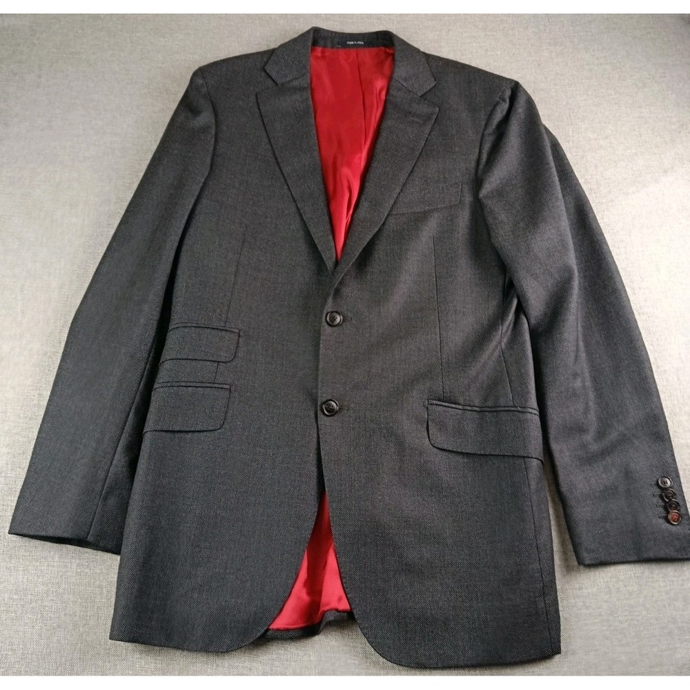Suitsupply Sienna Mens 40 L Charcoal Birdseye VBC Wool Jacket